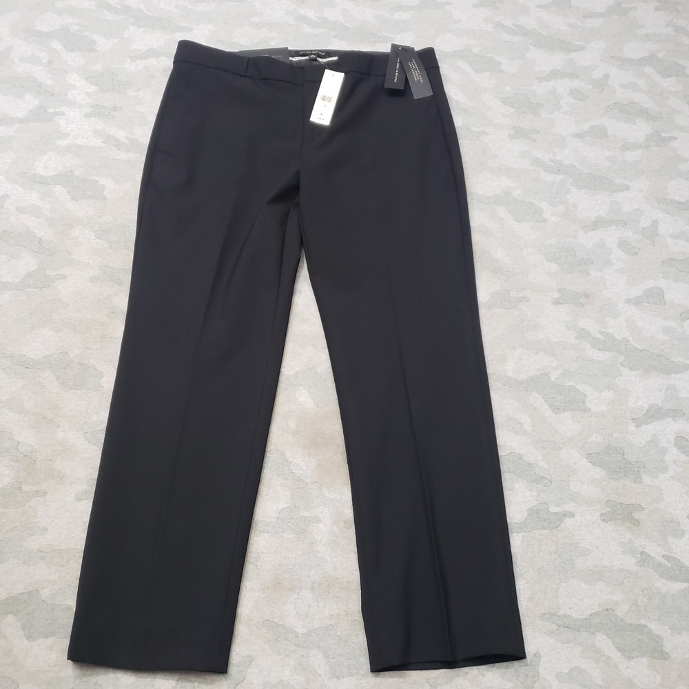 Banana Republic Avery Pants Womens 10 Black Wool Blend NWT